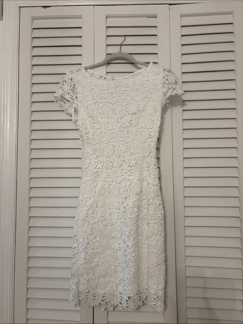 Lulu's White Floral Lace Mini Dress